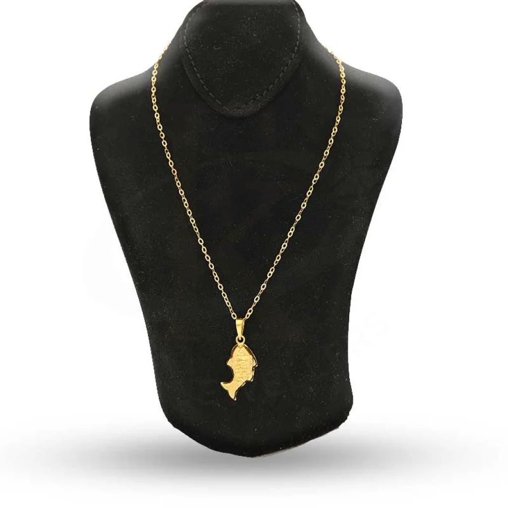 Gold Necklace (Chain With Fish Shaped Pendant) 18Kt - Fkjnkl18K2871 Necklaces