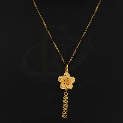 Gold Necklace (Chain With Floral Style Pendant) 21Kt - Fkjnkl21Km8432 Necklaces