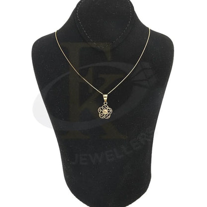 Gold Necklace (Chain With Flower Pendant) 18Kt - Fkjnkl18K2299 Necklaces