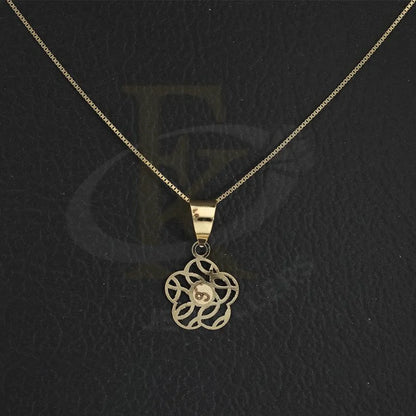 Gold Necklace (Chain With Flower Pendant) 18Kt - Fkjnkl18K2299 Necklaces