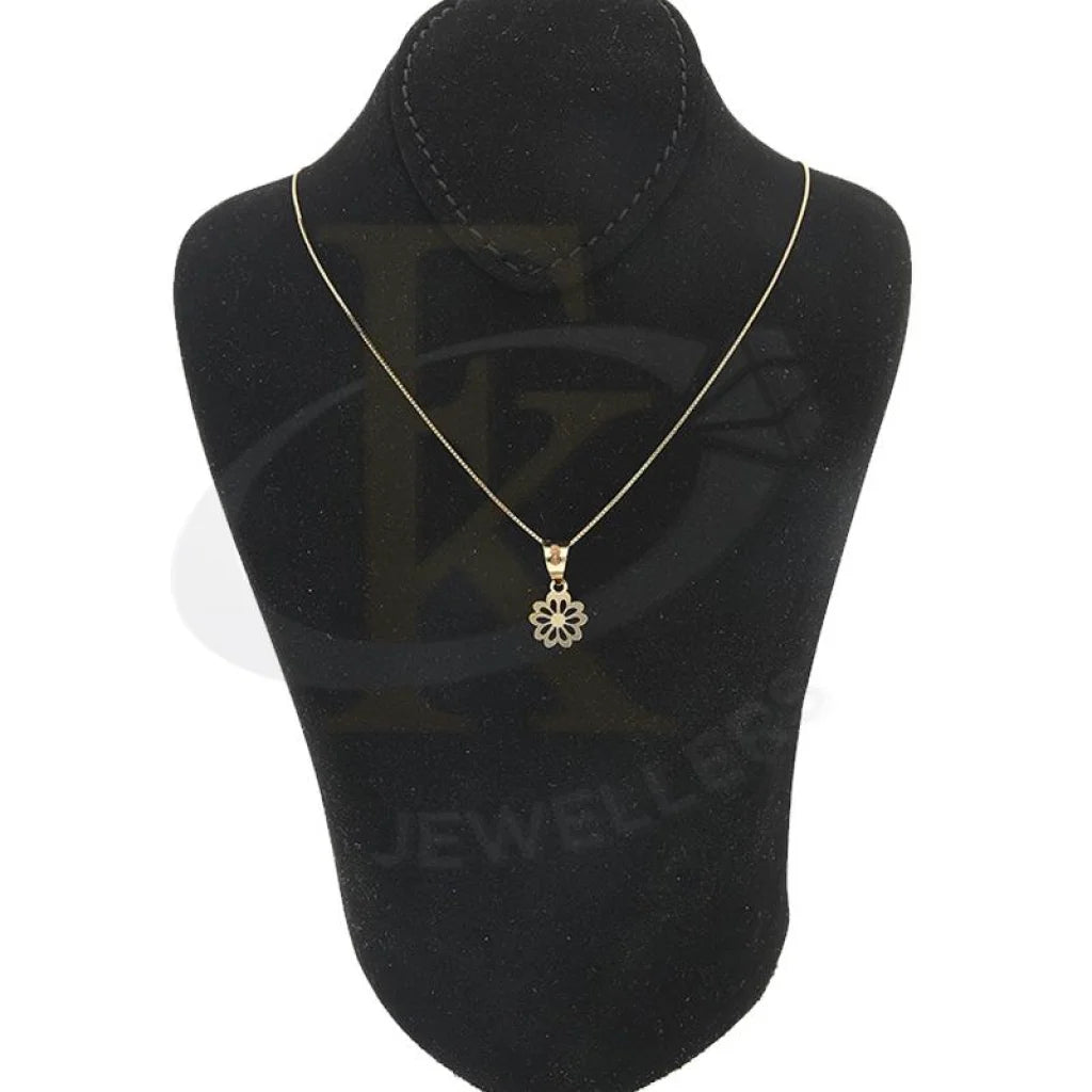 Gold Necklace (Chain With Flower Pendant) 18Kt - Fkjnkl18K2305 Necklaces