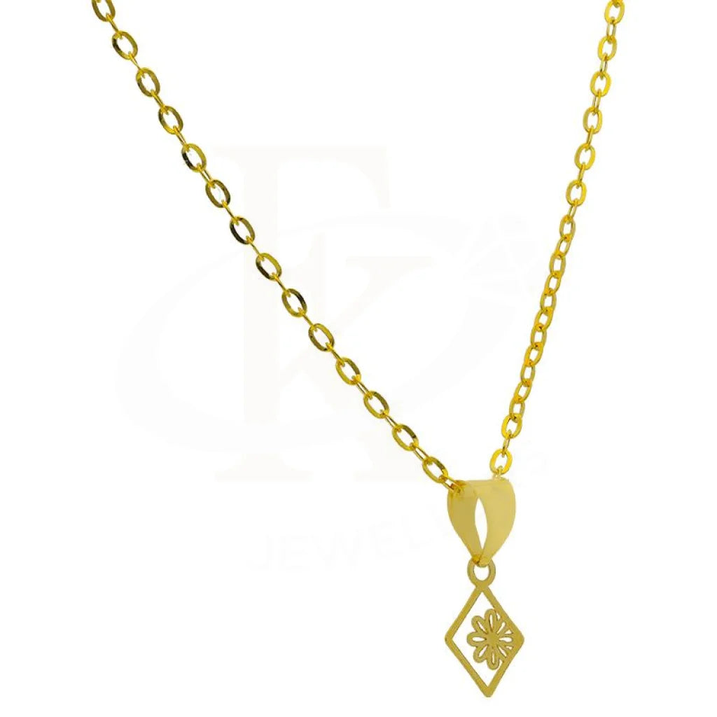 Gold Necklace (Chain With Flower Pendant) 18Kt - Fkjnkl18K2529 Necklaces