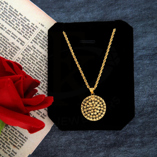 Gold Necklace (Chain With Flower Pendant) 21Kt - Fkjnkl21Km8373 Necklaces