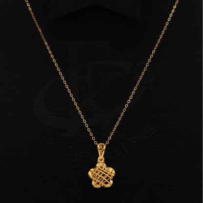 Gold Necklace (Chain With Flower Pendant) 21Kt - Fkjnkl21Km8667 Necklaces
