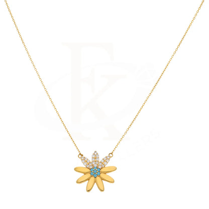Gold Necklace (Chain With Flower Pendant) 21Kt - Fkjnkl21Km8695 Necklaces