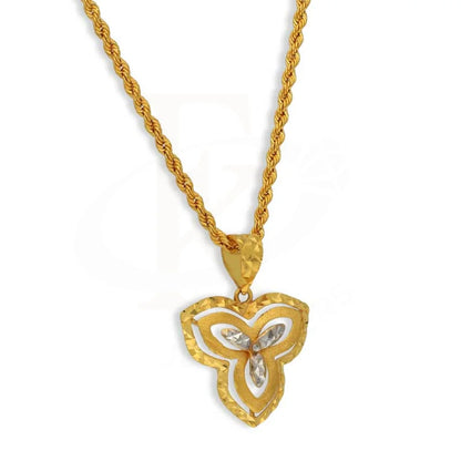 Gold Necklace (Chain With Flower Pendant) 22Kt - Fkjnkl22K2780 Necklaces