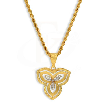 Gold Necklace (Chain With Flower Pendant) 22Kt - Fkjnkl22K2780 Necklaces