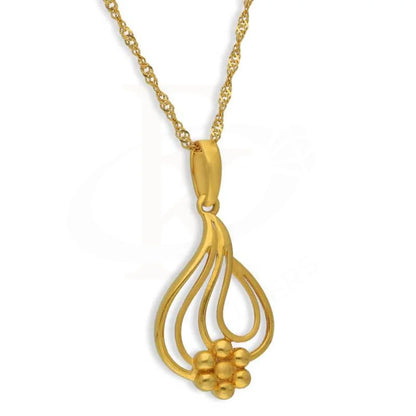 Gold Necklace (Chain With Flower Pendant) 22Kt - Fkjnkl22K2796 Necklaces