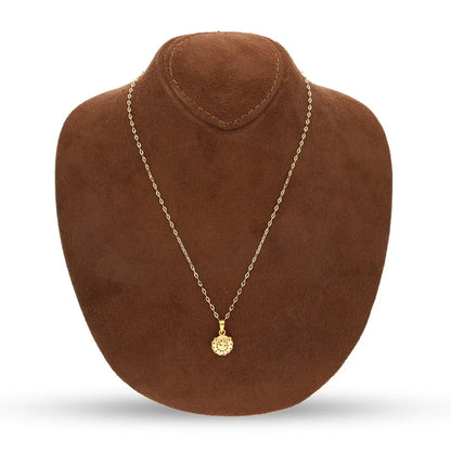 Gold Necklace (Chain With Flower Shaped Pendant) 18Kt - Fkjnkl18K5121 Necklaces