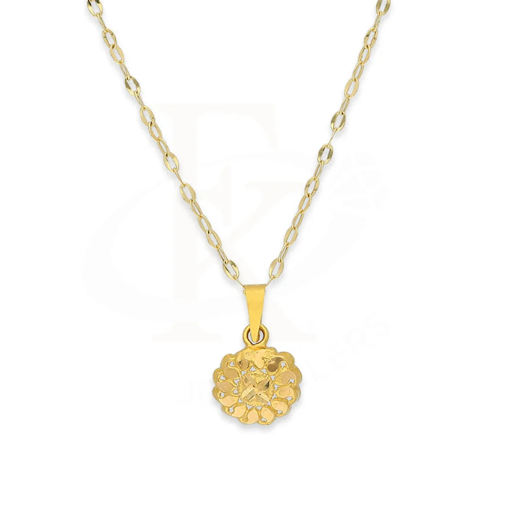 Gold Necklace (Chain With Flower Shaped Pendant) 18Kt - Fkjnkl18K5121 Necklaces