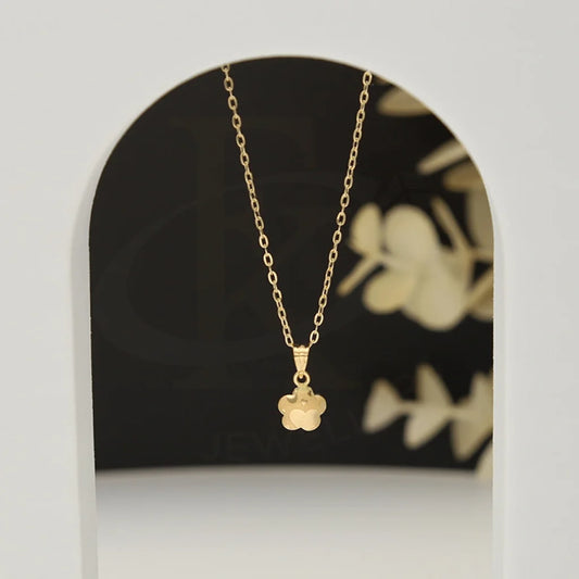 Gold Necklace (Chain With Flower Shaped Pendant) 18Kt - Fkjnkl18K5123 Necklaces