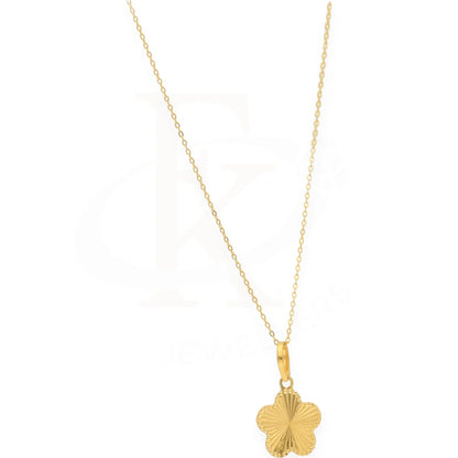 Gold Necklace (Chain With Flower Shaped Pendant) 21Kt - Fkjnkl21K3070 Necklaces