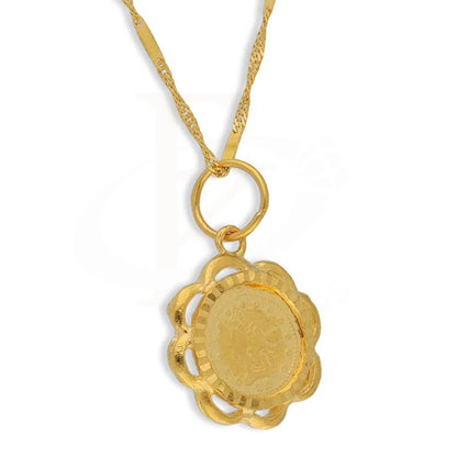 Gold Necklace (Chain With Flower Shaped Pendant) 22Kt - Fkjnkl22K3032 Necklaces