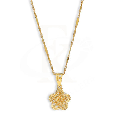 Gold Necklace (Chain With Flower Shaped Pendant) 22Kt - Fkjnkl22K5610 Necklaces