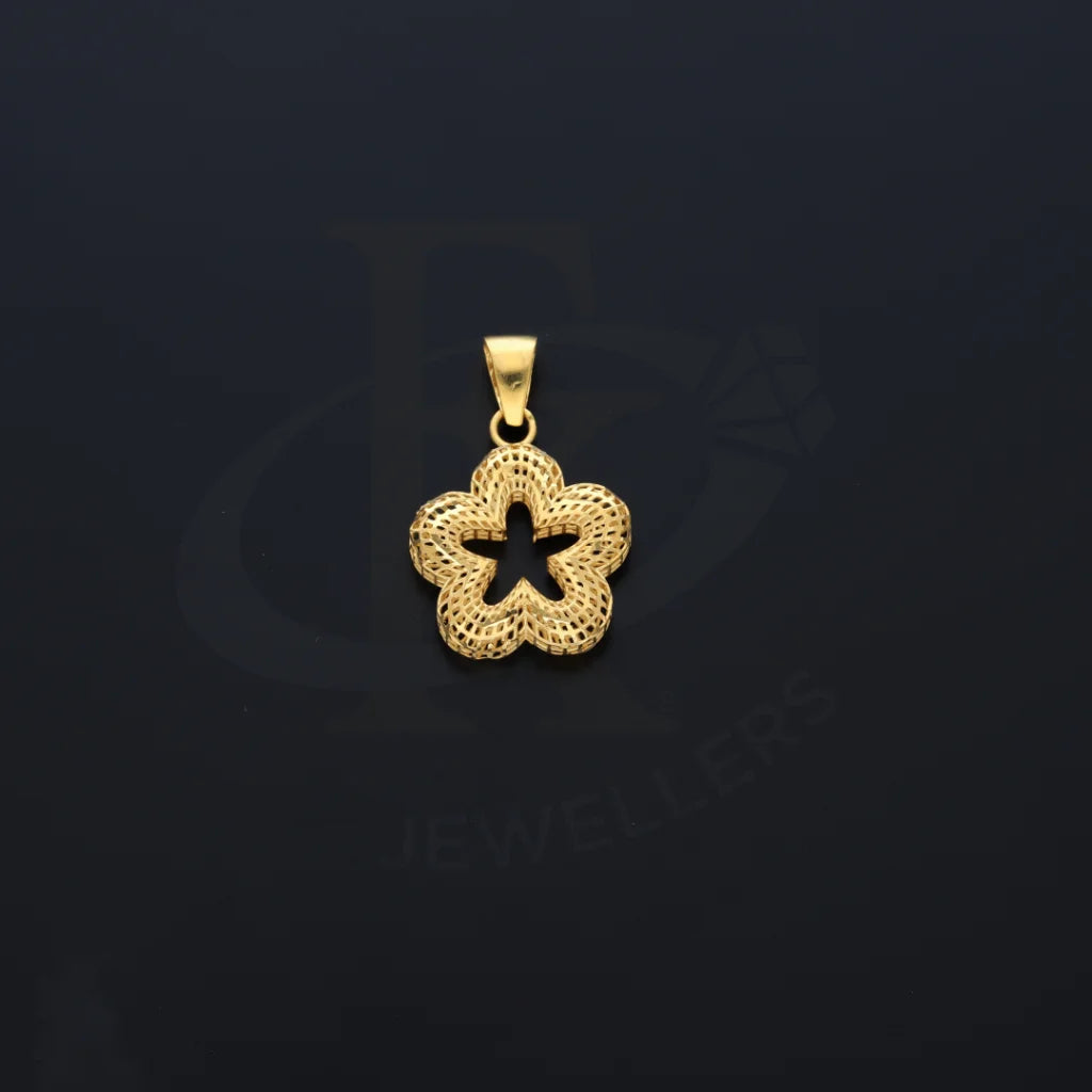 Gold Classic Flower Star Necklace 21Kt - Fkjnkl21Km8205 Necklaces