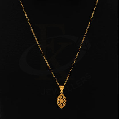 Gold Necklace (Chain With Flowercut Pendant) 21Kt - Fkjnkl21Km8400 Necklaces