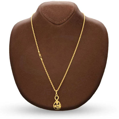 Gold Necklace (Chain With Flowers Pendant) 22Kt - Fkjnkl22K2782 Necklaces