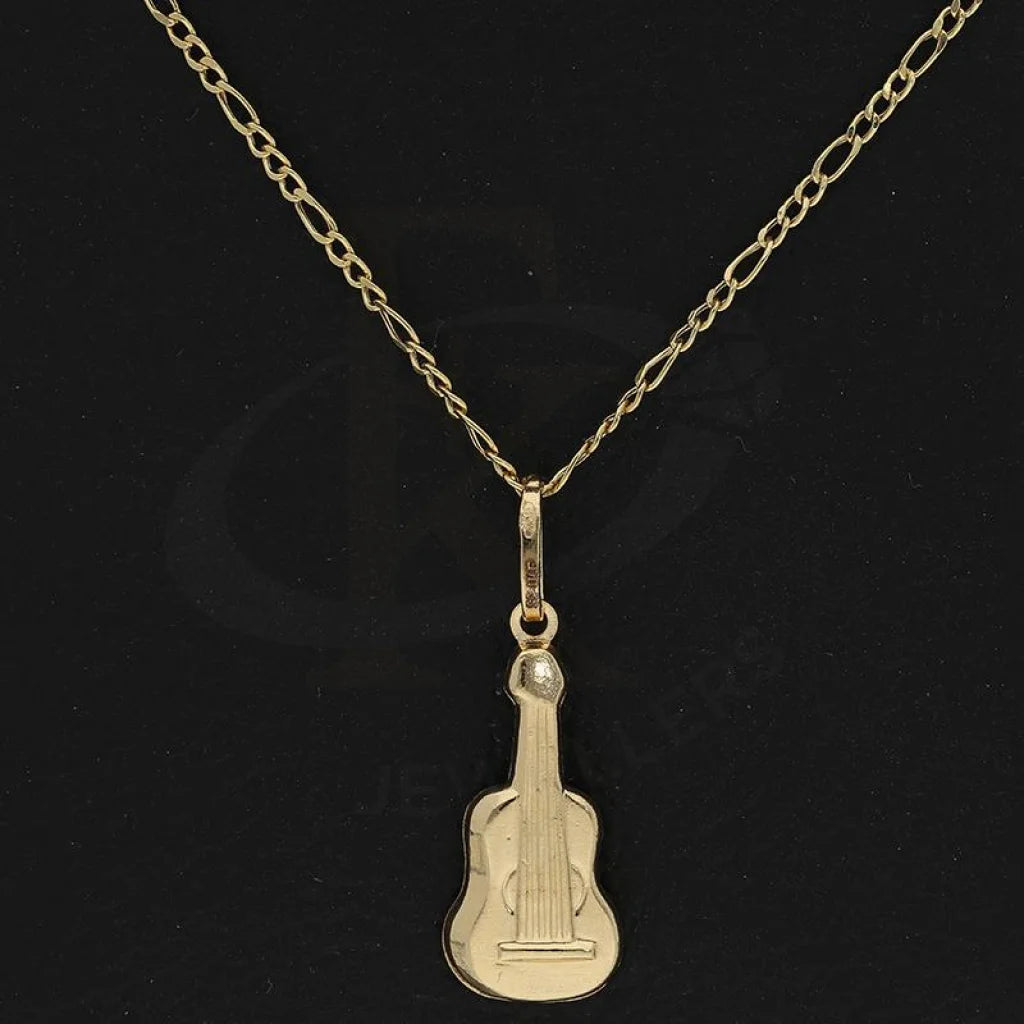 Gold Necklace (Chain With Guitar Shaped Pendant) 18Kt - Fkjnkl18K2244 Necklaces