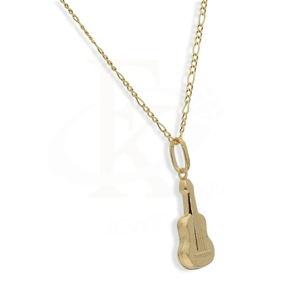 Gold Necklace (Chain With Guitar Shaped Pendant) 18Kt - Fkjnkl18K2244 Necklaces