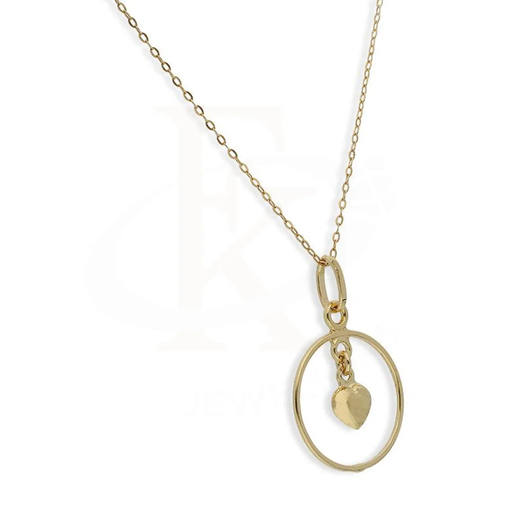 Gold Necklace (Chain With Heart In Ring Shaped Pendant) 18Kt - Fkjnkl18K2255 Necklaces