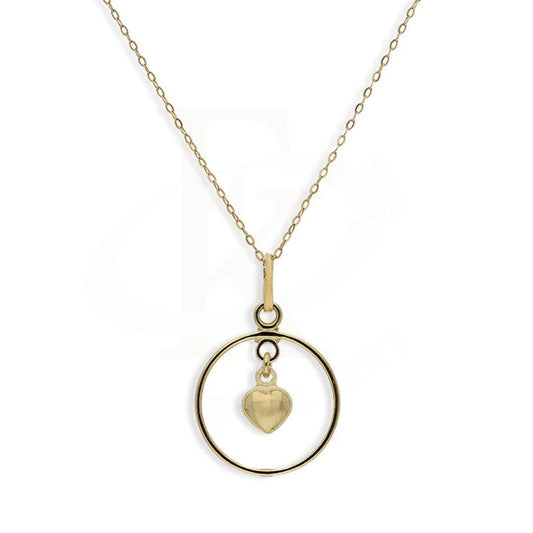 Gold Necklace (Chain With Heart In Ring Shaped Pendant) 18Kt - Fkjnkl18K2255 Necklaces