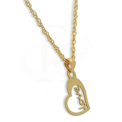 Gold Necklace (Chain With Heart Love Pendant) 18Kt - Fkjnkl18K3091 Necklaces