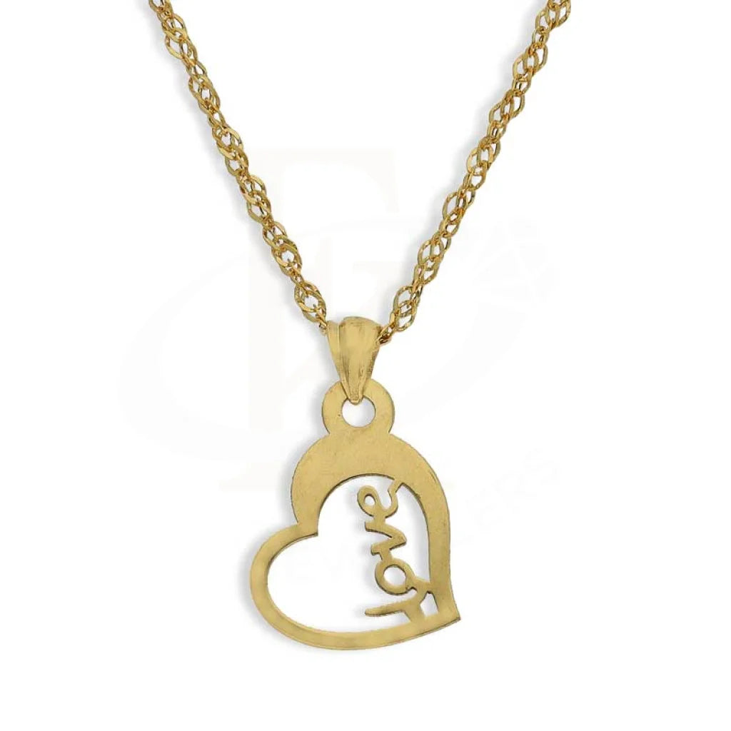 Gold Necklace (Chain With Heart Love Pendant) 18Kt - Fkjnkl18K3091 Necklaces