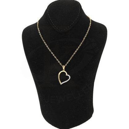 Gold Necklace (Chain With Heart Pendant) 18Kt - Fkjnkl1206 Necklaces