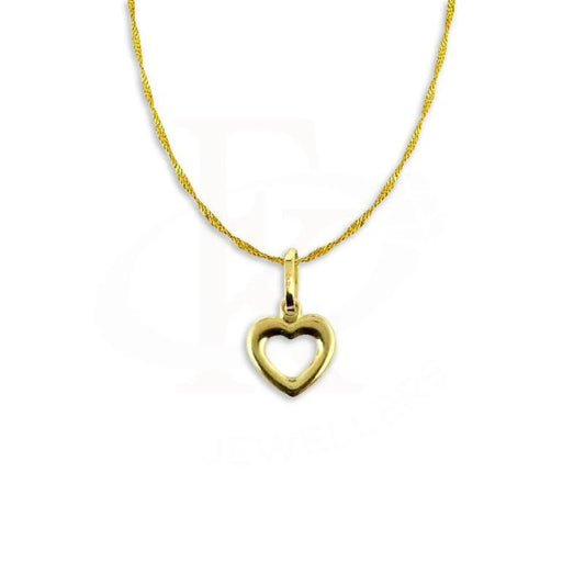 Gold Necklace (Chain With Heart Pendant) 18Kt - Fkjnkl1222 Necklaces