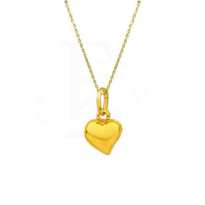 Gold Necklace (Chain With Heart Pendant) 18Kt - Fkjnkl1775 Necklaces