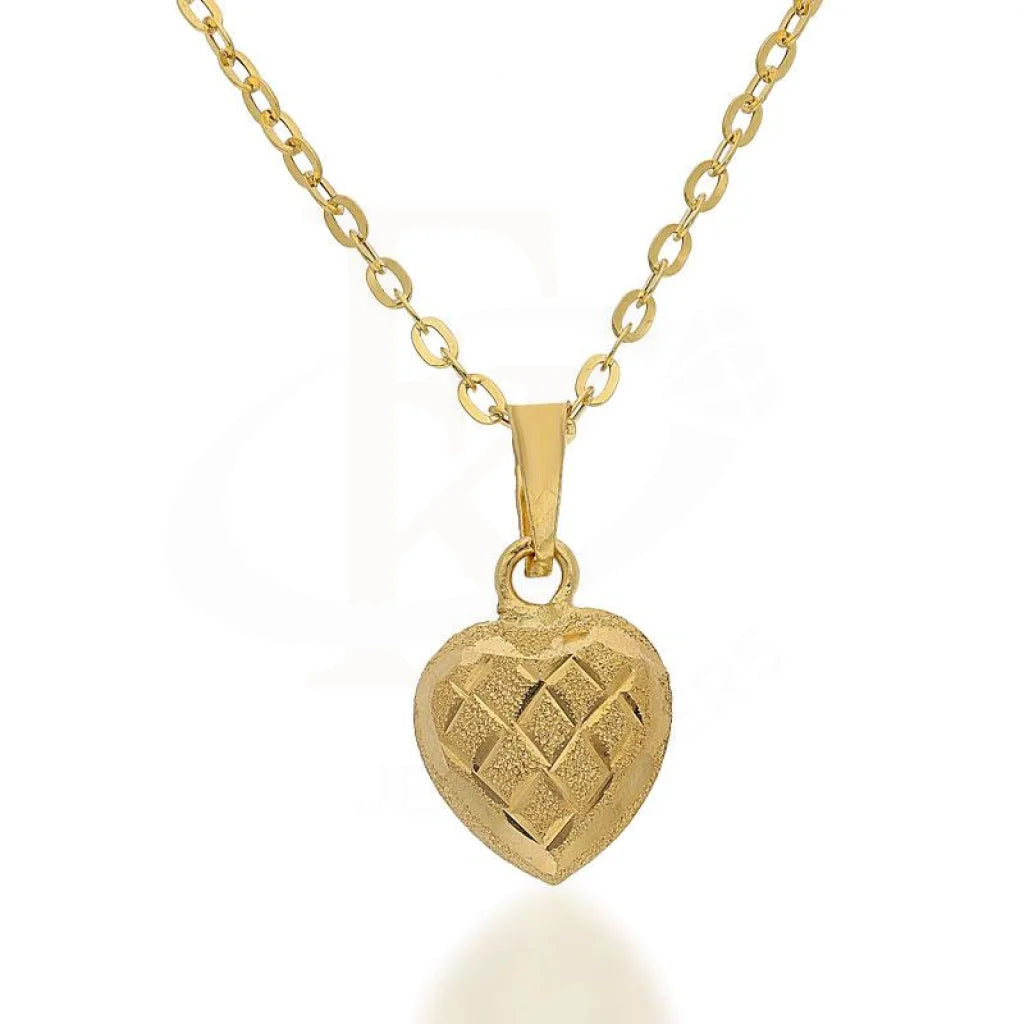 Gold Necklace (Chain With Heart Pendant) 18Kt - Fkjnkl18K2087 Necklaces