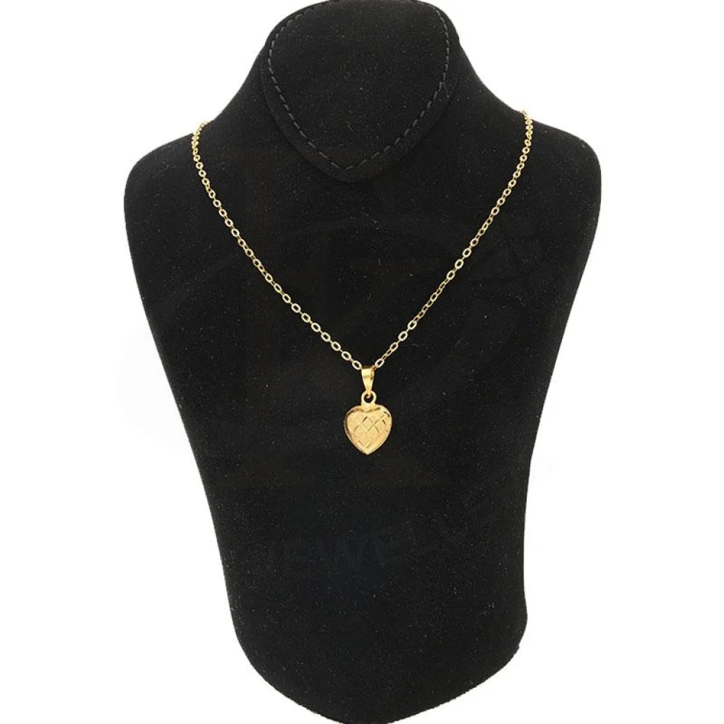 Gold Necklace (Chain With Heart Pendant) 18Kt - Fkjnkl18K2087 Necklaces