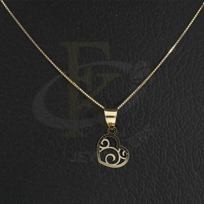 Gold Necklace (Chain With Heart Pendant) 18Kt - Fkjnkl18K2300 Necklaces