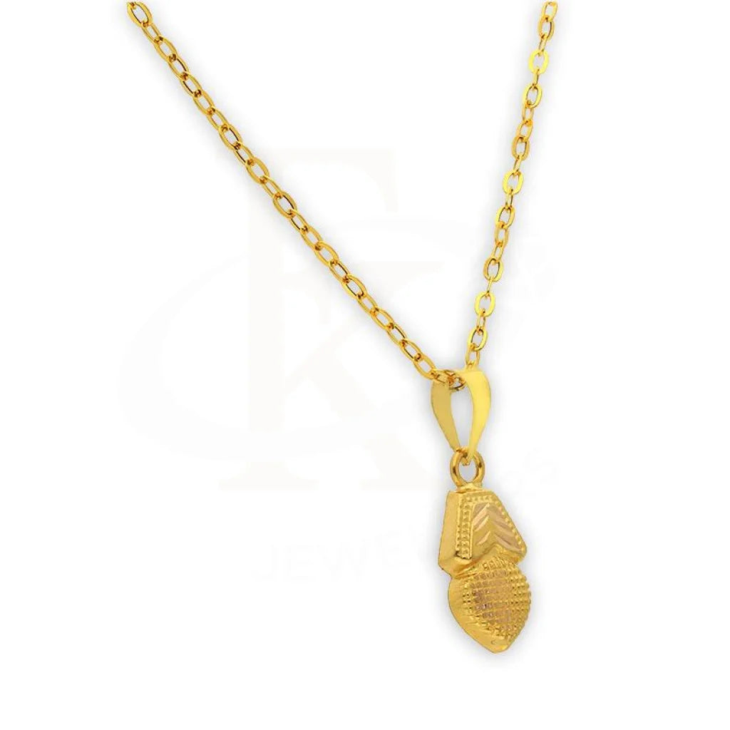 Gold Necklace (Chain With Heart Pendant) 18Kt - Fkjnkl18K2351 Necklaces