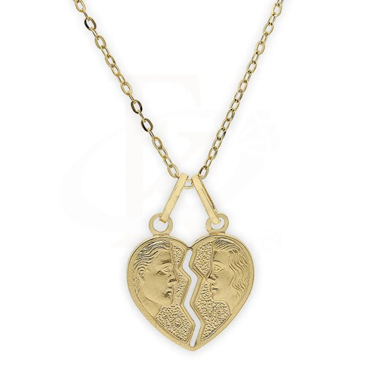 Gold Necklace (Chain With Heart Pendant) 18Kt - Fkjnkl18K2412 Necklaces