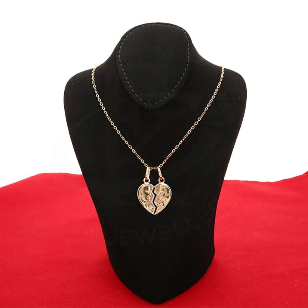 Gold Necklace (Chain With Heart Pendant) 18Kt - Fkjnkl18K2412 Necklaces