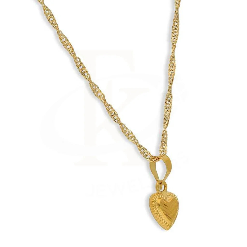 18k gold necklace with heart pendant deals