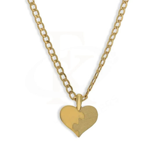 Gold Necklace (Chain With Heart Pendant) 18Kt - Fkjnkl18K3144 Necklaces