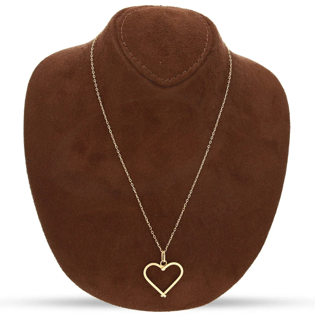 Gold Necklace (Chain With Heart Pendant) 18Kt - Fkjnkl18K3157 Necklaces