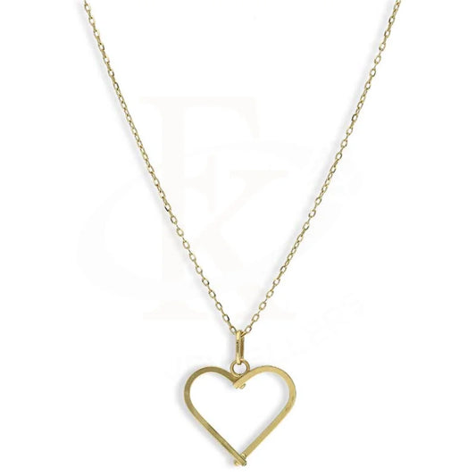 Gold Necklace (Chain With Heart Pendant) 18Kt - Fkjnkl18K3157 Necklaces