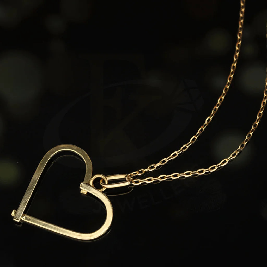 Gold Necklace (Chain With Heart Pendant) 18Kt - Fkjnkl18K3157 Necklaces