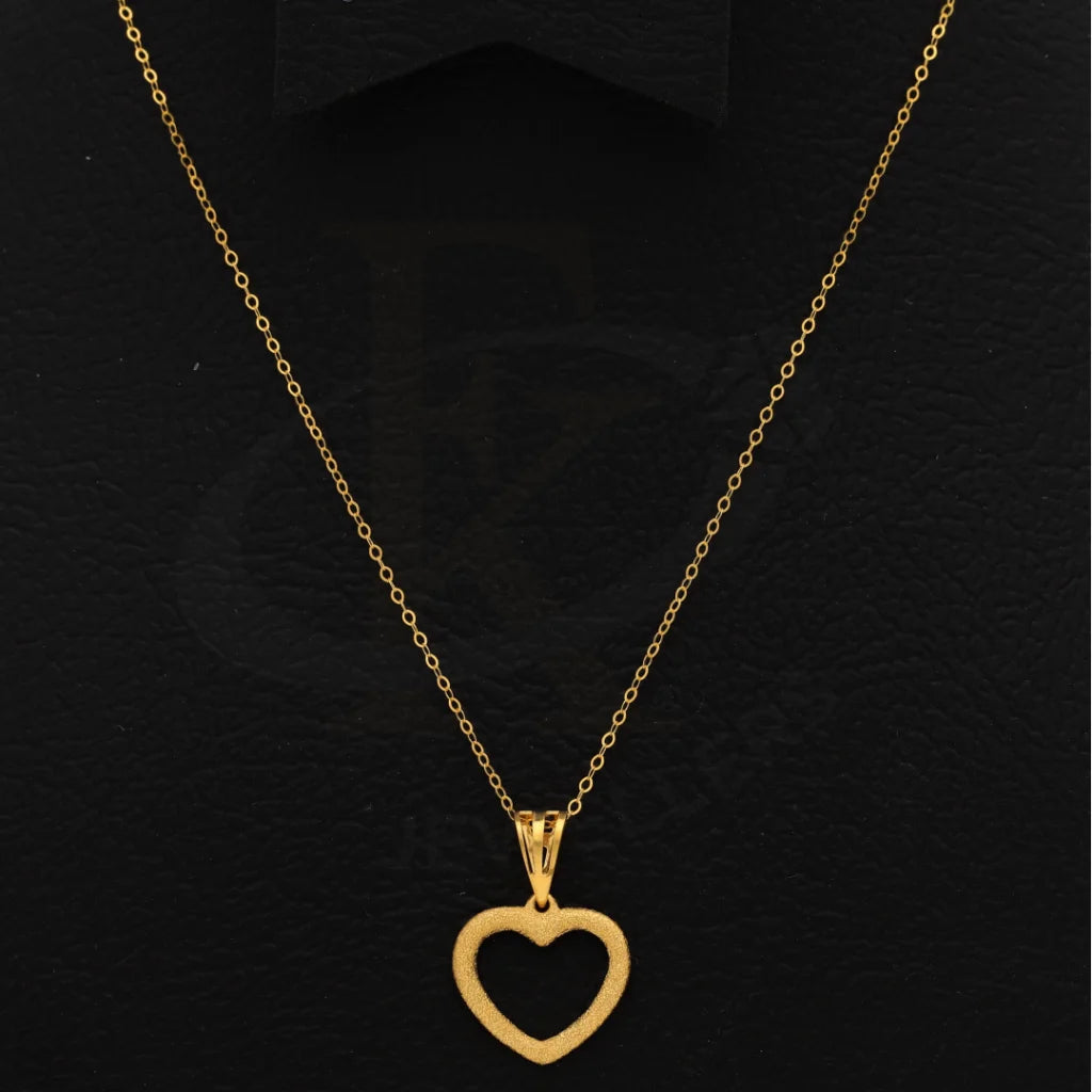 Gold Necklace (Chain With Heart Pendant) 21Kt - Fkjnkl21Km8659 Necklaces