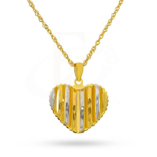 Gold Necklace (Chain With Heart Pendant) 22Kt - Fkjnkl22K2059 Necklaces