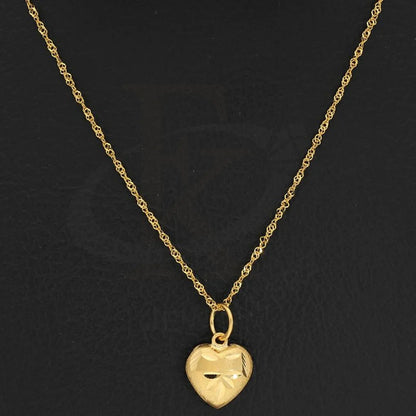 Gold Necklace (Chain With Heart Pendant) 22Kt - Fkjnkl22K2688 Necklaces