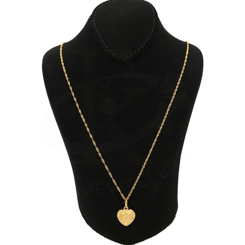 Gold Necklace (Chain With Heart Pendant) 22Kt - Fkjnkl22K2688 Necklaces