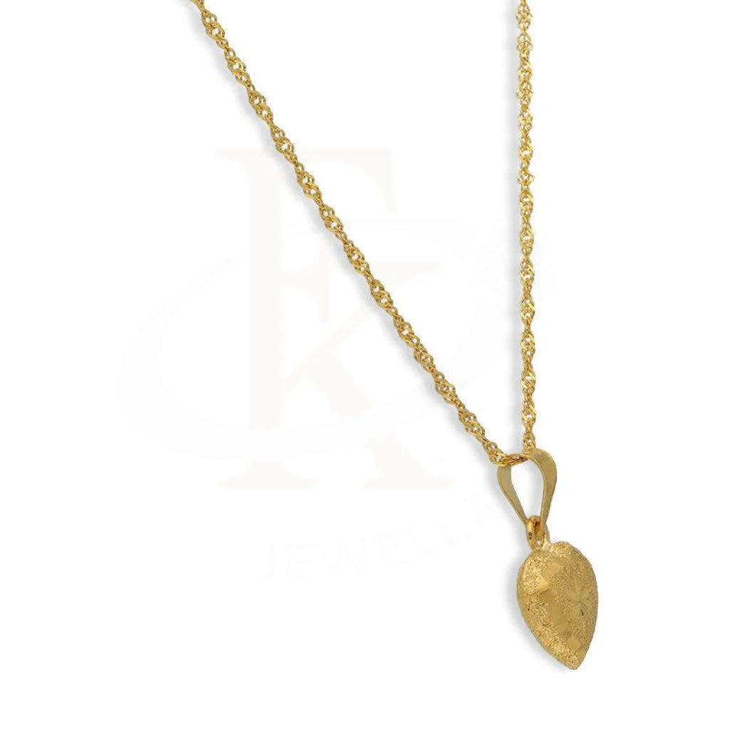 Gold Necklace (Chain With Heart Pendant) 22Kt - Fkjnkl22K2689 Necklaces