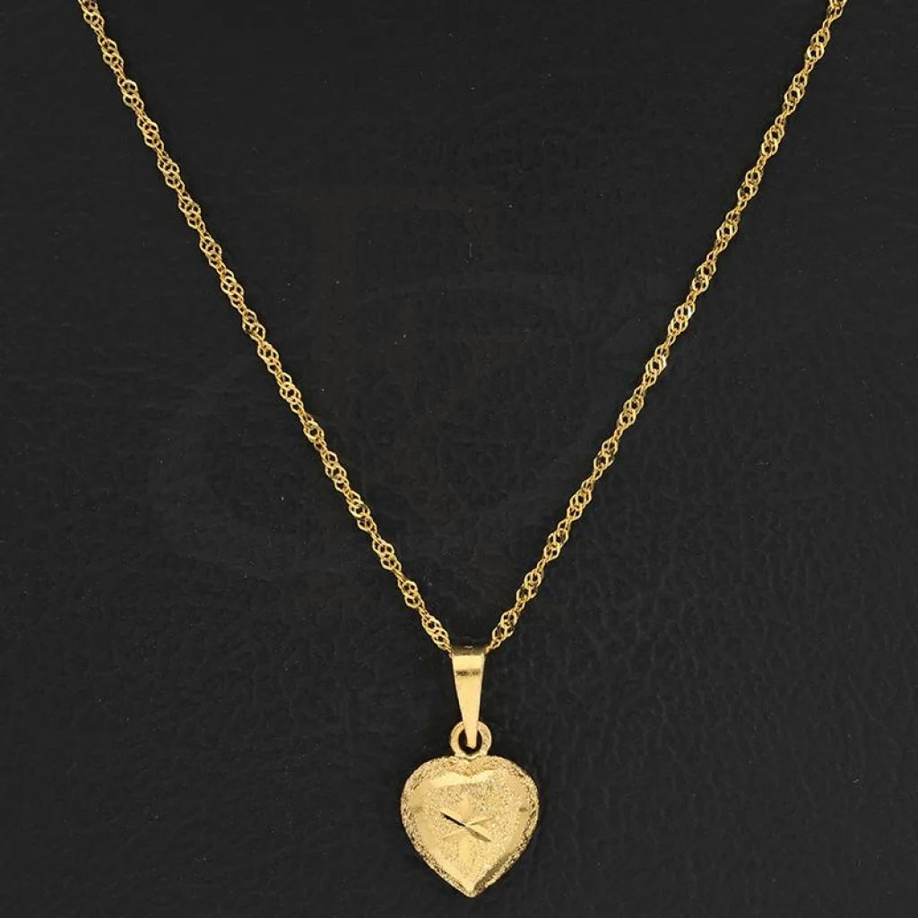 Gold Necklace (Chain With Heart Pendant) 22Kt - Fkjnkl22K2689 Necklaces