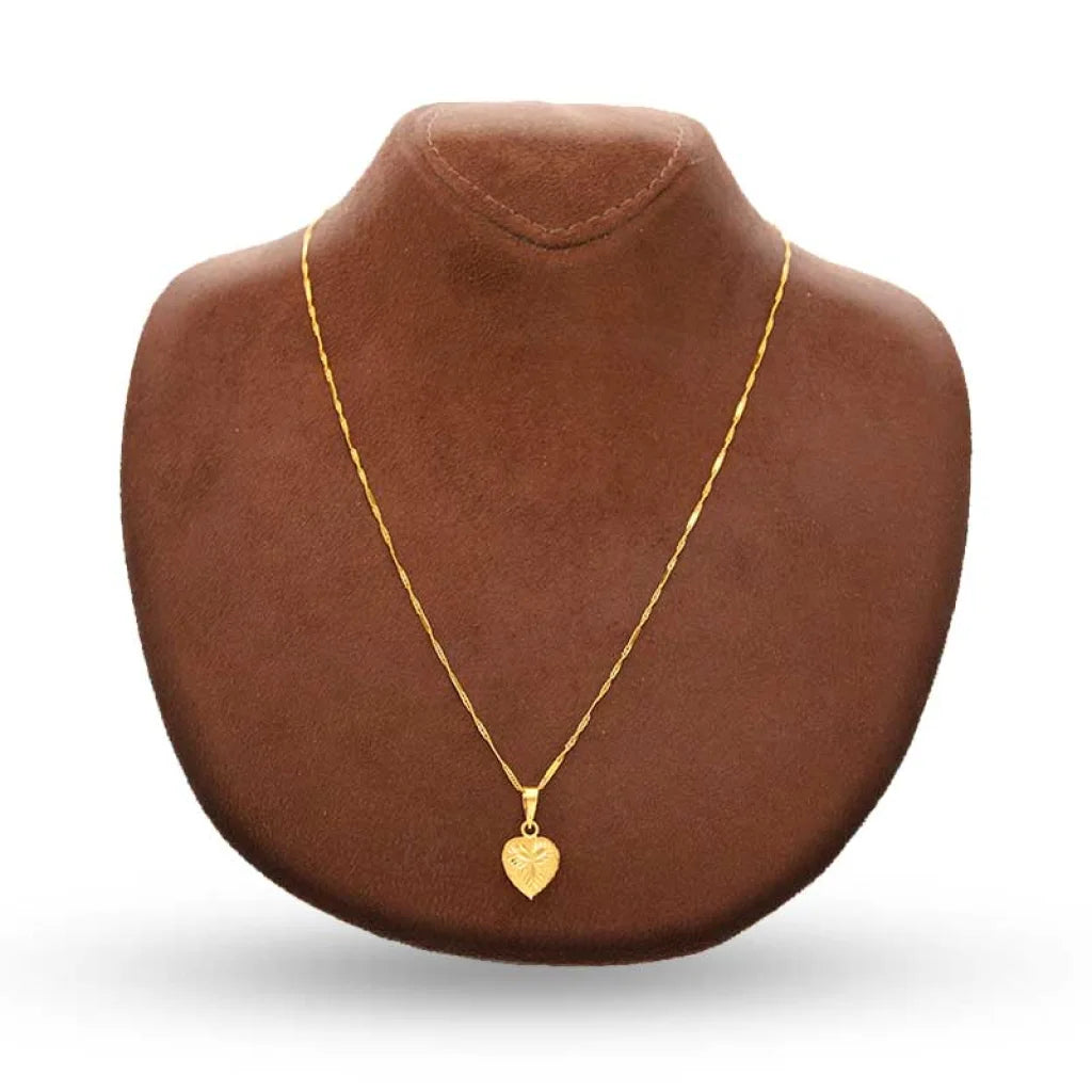 Gold Necklace (Chain With Heart Pendant) 22Kt - Fkjnkl22K3037 Necklaces