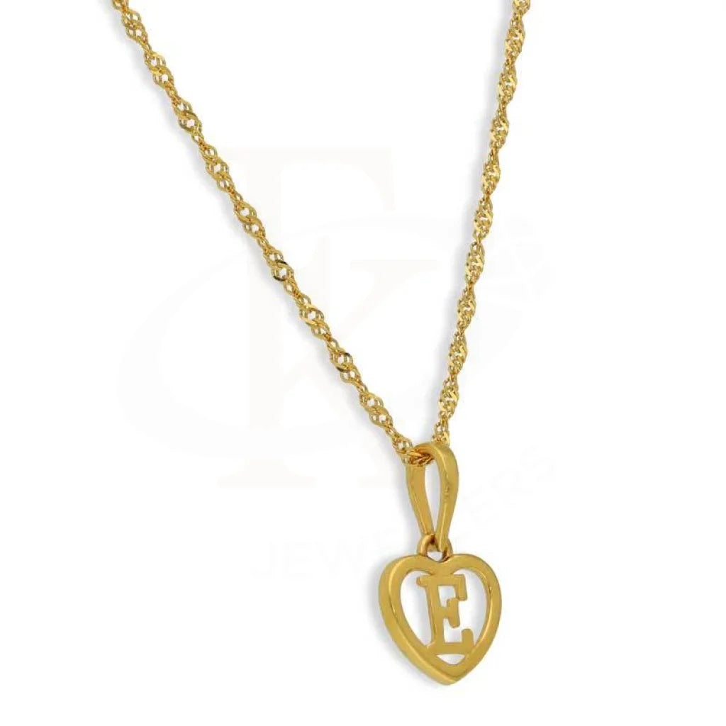 Gold Necklace (Chain With Heart Shaped Alphabet Pendant) 22Kt - Fkjnkl22K2735 Necklaces