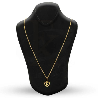 Gold Necklace (Chain With Heart Shaped Alphabet Pendant) 22Kt - Fkjnkl22K2735 Necklaces